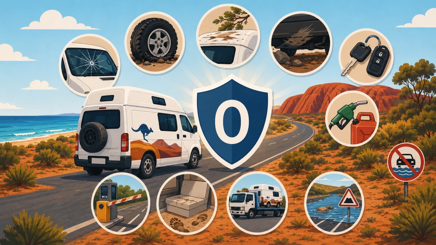 Exclusions possibles d’une assurance zéro franchise pour un van en Australie