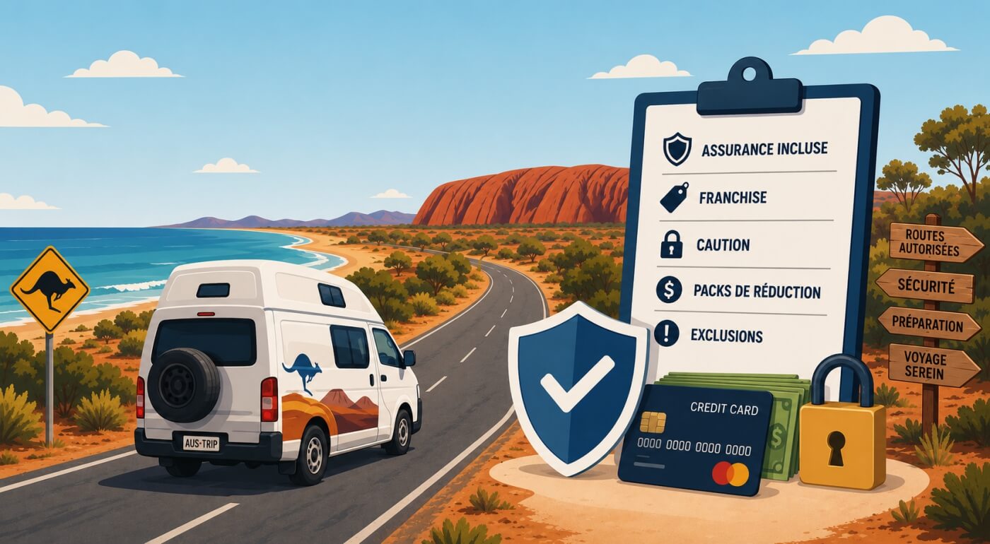 Assurance, franchise et caution pour un van en Australie